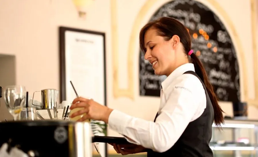 waitress at a restaurant