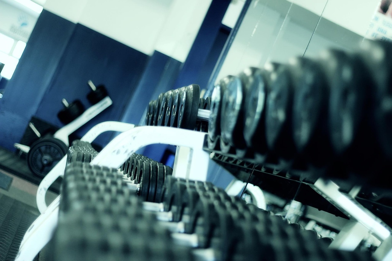 weight equipment in a gym