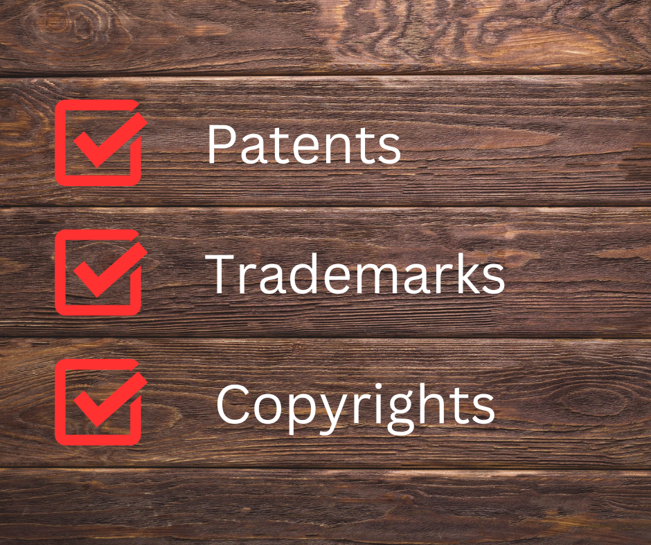 intellectual property patents, trademarks, copyrights