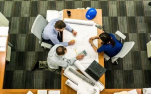 meeting in a architecture and design firm