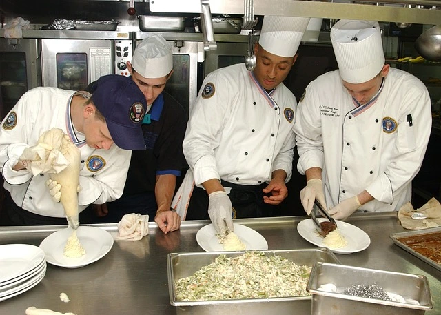Culinary students in class